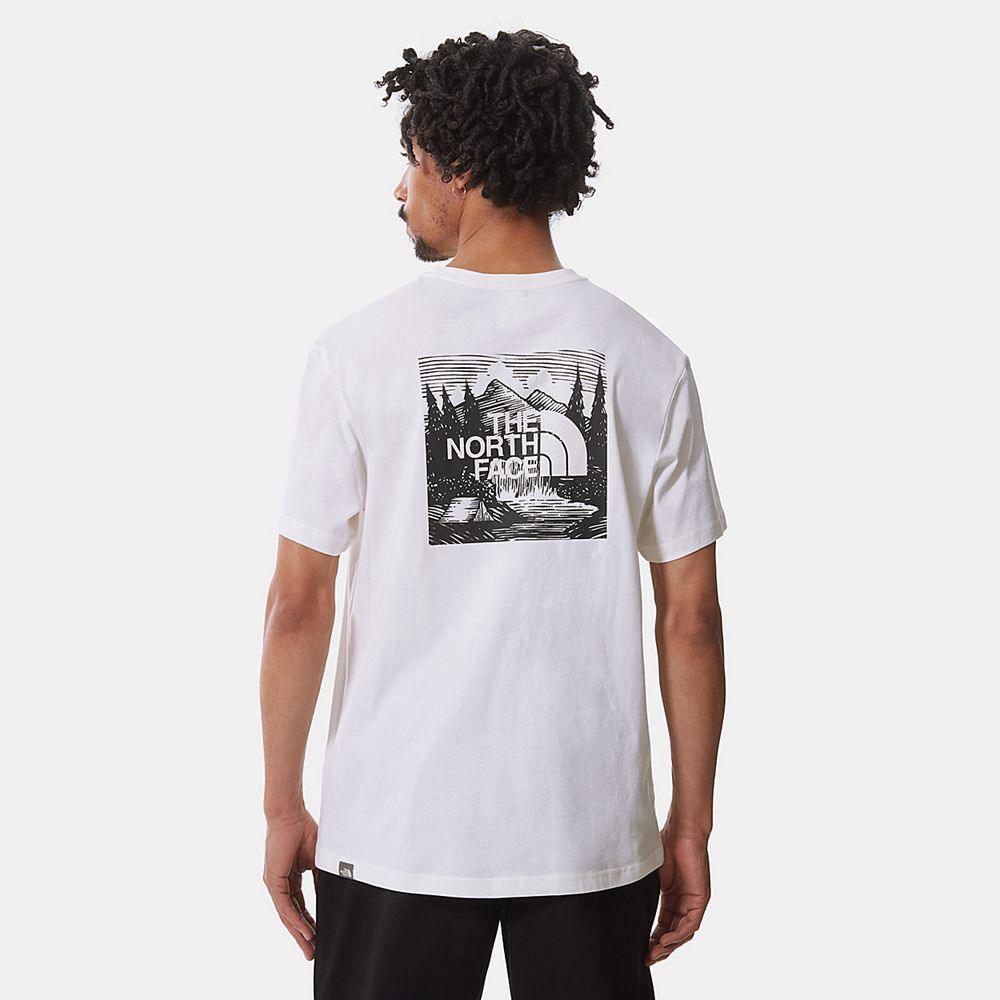 The North Face Redbox Celebration Ανδρικα T Shirt - Ασπρα (TQLD95716)